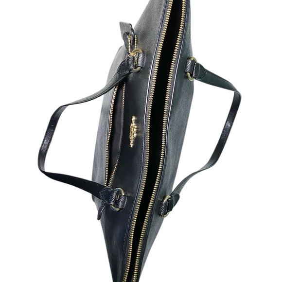 Coach Gallery Tote in Black Crossgrain Leather - Picture 6 of 15